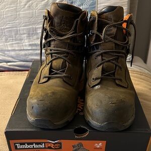Timberland PRO Men's Dark Brown Leather Boots